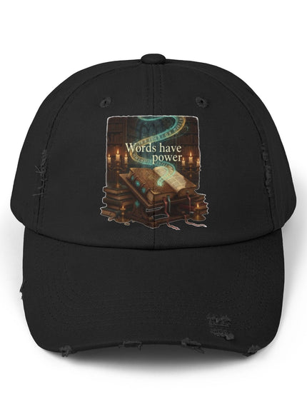"Words Have Power" Unisex Distressed Cap