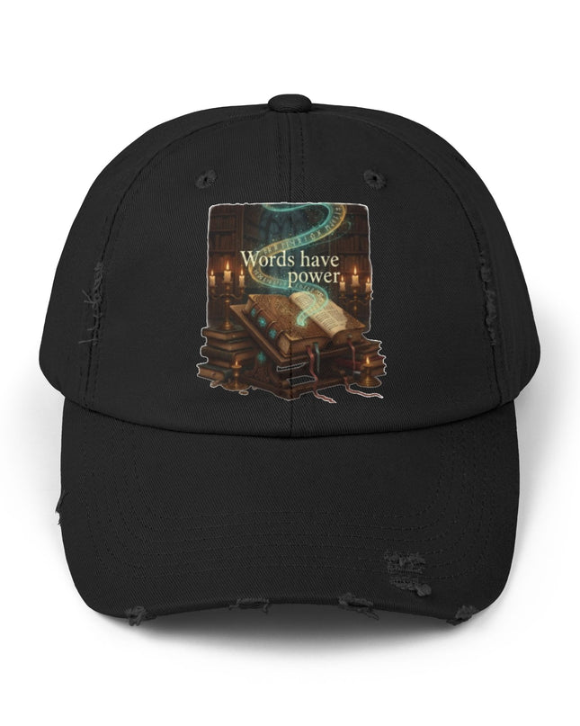 "Words Have Power" Unisex Distressed Cap