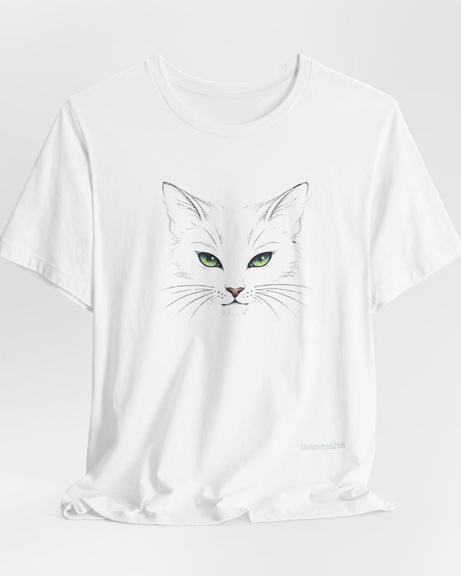 "Cat Face Sketch" Unisex Jersey Short Sleeve Tee
