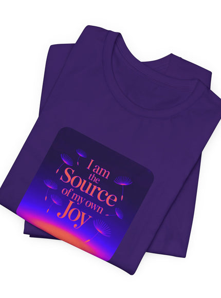 "I Am the Source of my Own Joy, (Energy for Success)" Women's and Men's Jersey Short Sleeve Tee