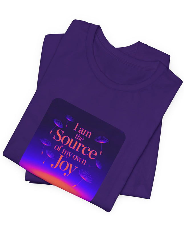 "I Am the Source of my Own Joy, (Energy for Success)" Women's and Men's Jersey Short Sleeve Tee