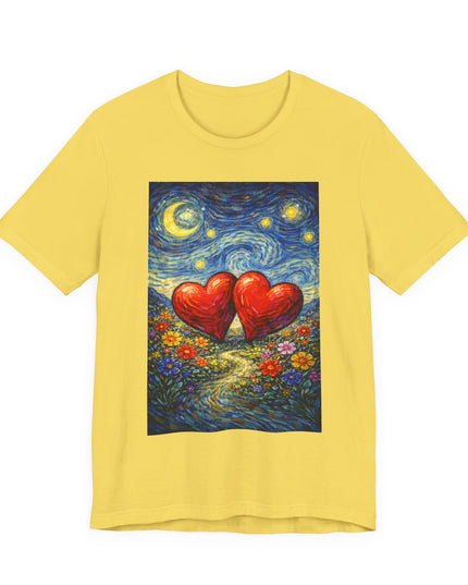"Valentine's Day - Vincent Van Gogh Style" Unisex Jersey Short Sleeve Tee