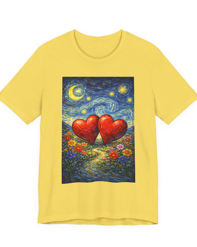 "Valentine's Day - Vincent Van Gogh Style" Unisex Jersey Short Sleeve Tee
