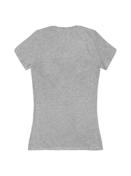 "What If There Were No Coincidences" Women's Jersey Short Sleeve Deep V-Neck Tee