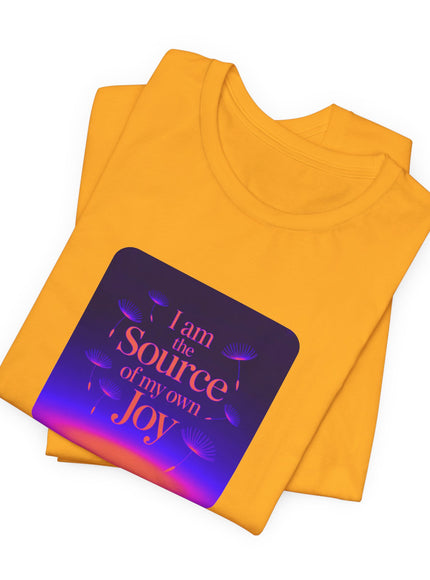 "I Am the Source of my Own Joy, (Energy for Success)" Women's and Men's Jersey Short Sleeve Tee