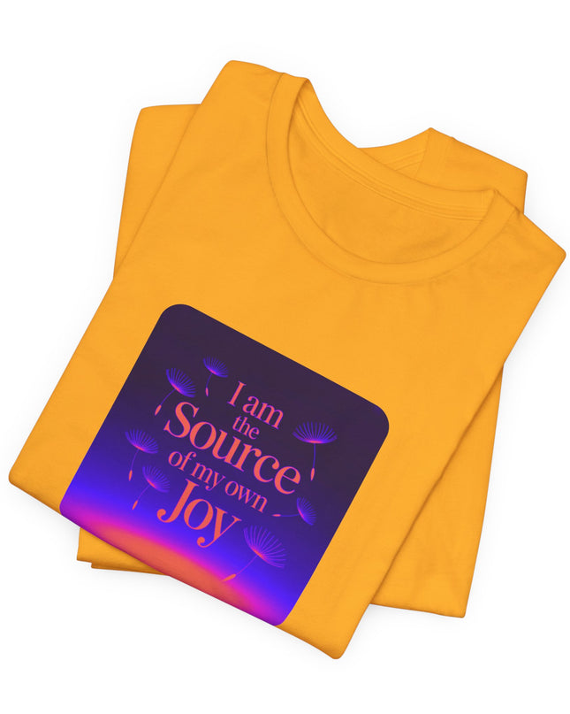 "I Am the Source of my Own Joy, (Energy for Success)" Women's and Men's Jersey Short Sleeve Tee
