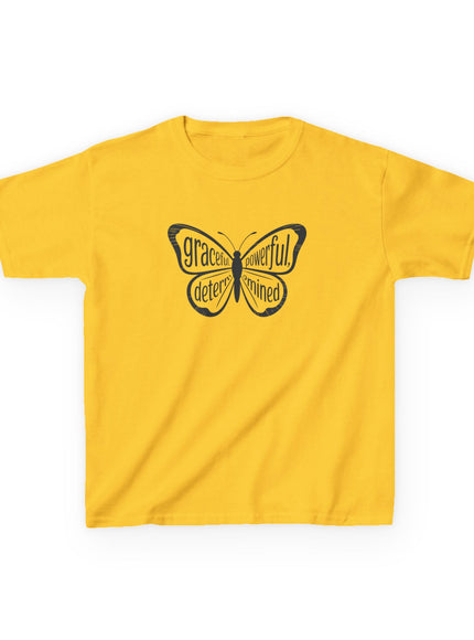 "Butterfly With Words" Kids Heavy Cotton Tee