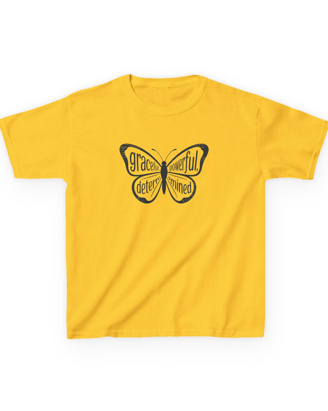 "Butterfly With Words" Kids Heavy Cotton Tee