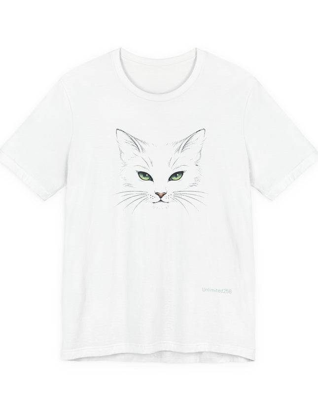 "Cat Face Sketch" Unisex Jersey Short Sleeve Tee