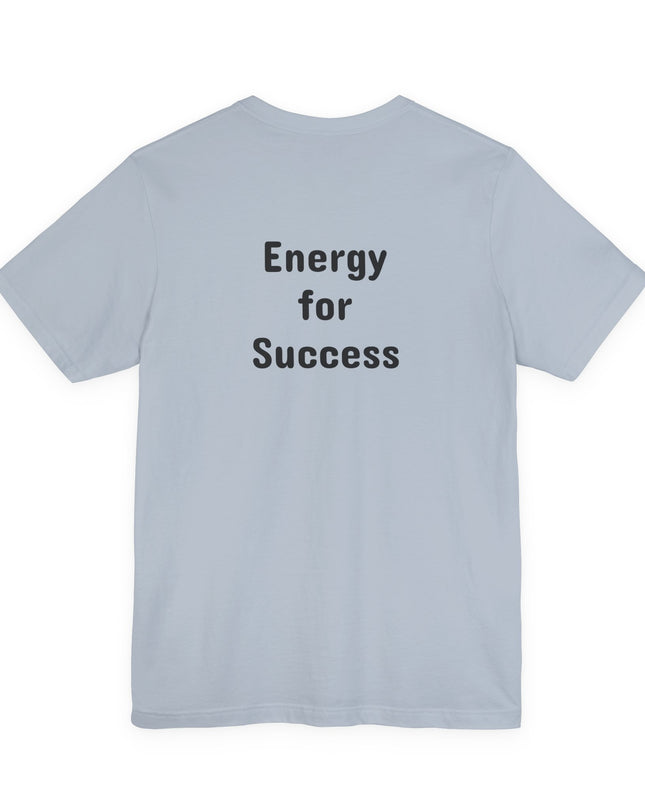 "Energy for Success" with a black and white drawing of a tree, Unisex Jersey Short Sleeve Tee
