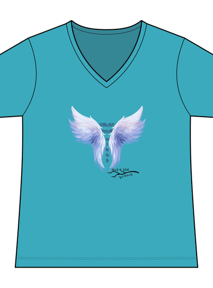 "Trust Your Wings, Not the Branch" Women's Ideal V-Neck Tee