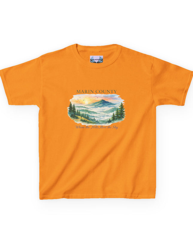 "Marin County, Where the Hills Meet the Sky" Kids Heavy Cotton Tee