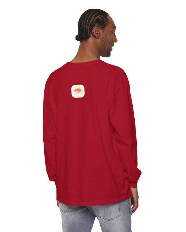 "Happy Valentine's Day" Unisex Garment-dyed Long Sleeve T-Shirt