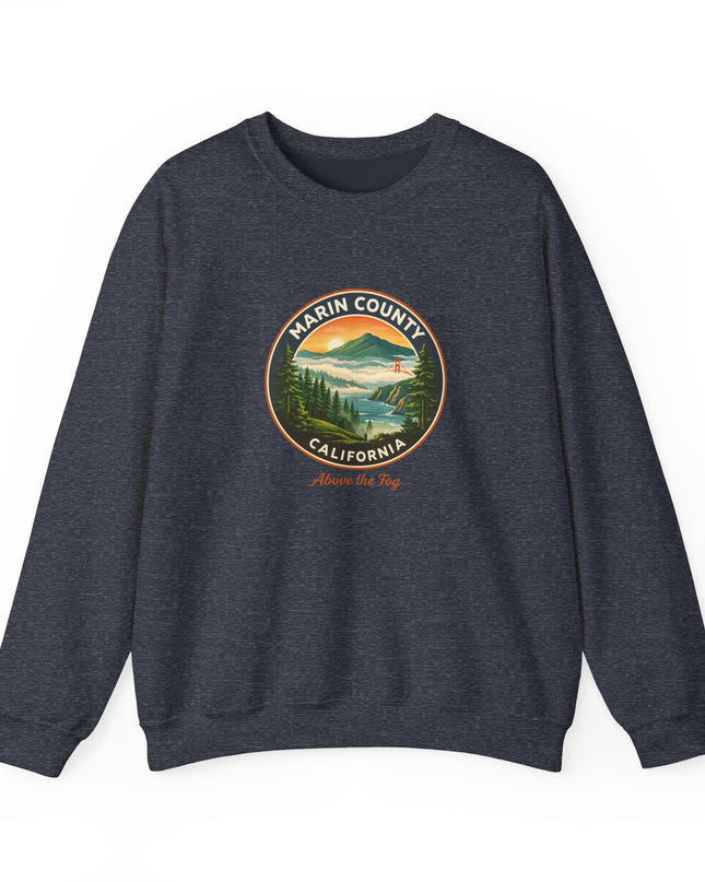 "Marin County, Above the Fog" Unisex Heavy Blend Crewneck Sweatshirt