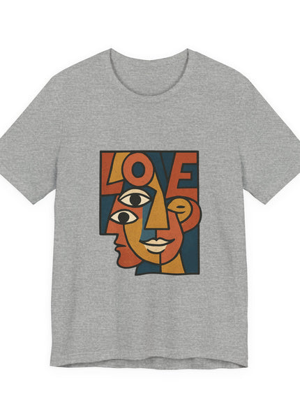 "Love (Picasso style)" Unisex Jersey Short Sleeve Tee