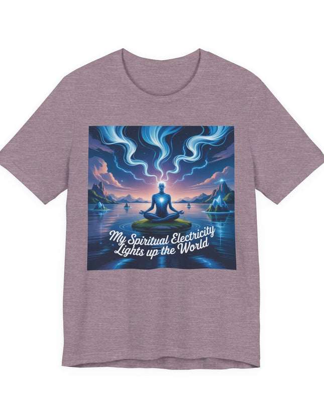 "My spiritual electricity lights up the world" Unisex Jersey Short Sleeve Tee