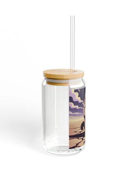 "Cat - Dali Style" Sipper Glass, 16oz