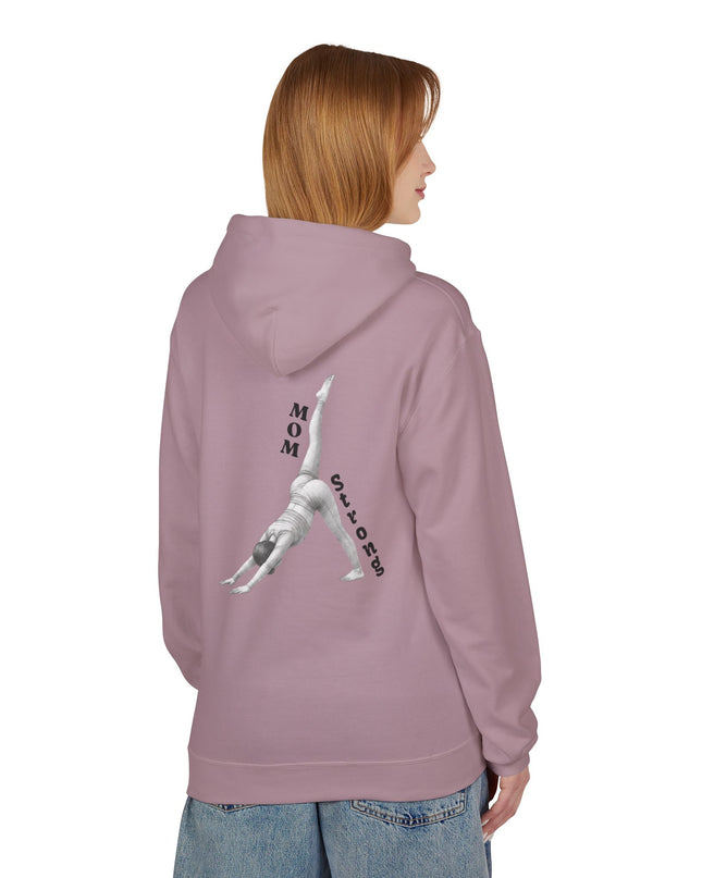 "Mom Strong Pilates" (Darker ink on both sides) Unisex Midweight Softstyle Fleece Hoodie