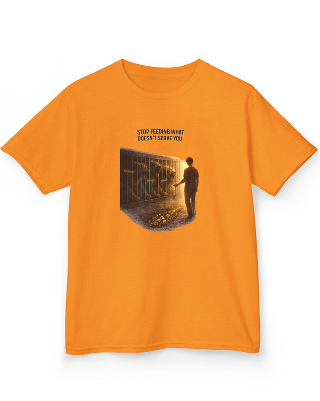 "Stop Feeding What Doesn't Serve You" Kids Heavy Cotton Tee