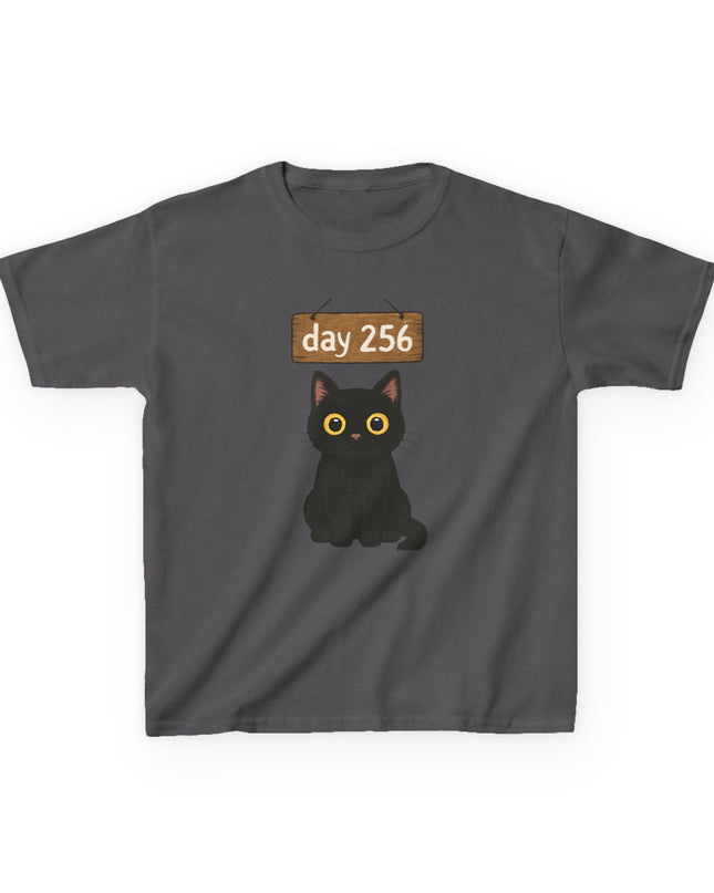 Day 256, no blinking black cat Kids Heavy Cotton Tee by Gildan 5000B
