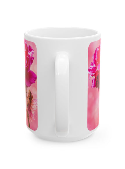 "Fairy Rose" Ceramic Mug, (11oz, 15oz)