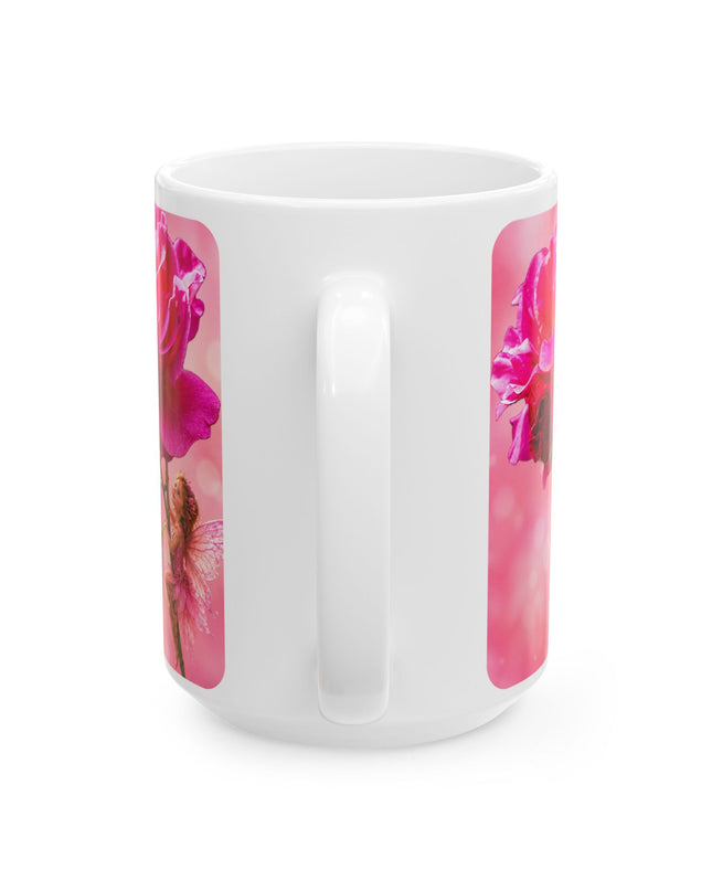 "Fairy Rose" Ceramic Mug, (11oz, 15oz)