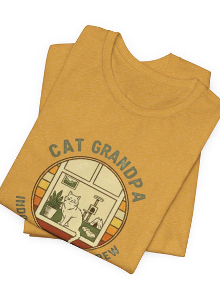 "Cat Grandpa Indoor Adventure Crew" Unisex Jersey Short Sleeve Tee