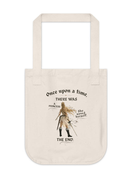"She Saved Herself" Organic Canvas Tote Bag