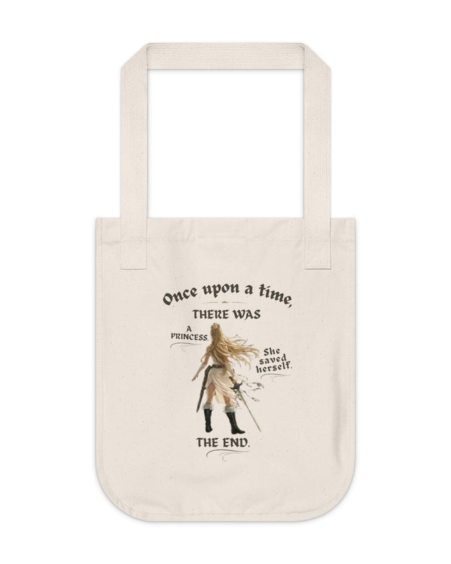 "She Saved Herself" Organic Canvas Tote Bag