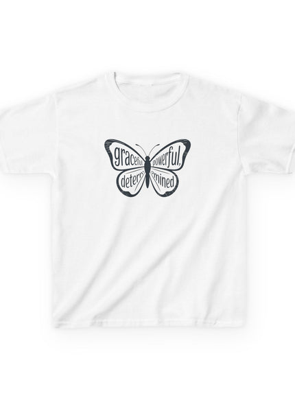 "Butterfly With Words" Kids Heavy Cotton Tee
