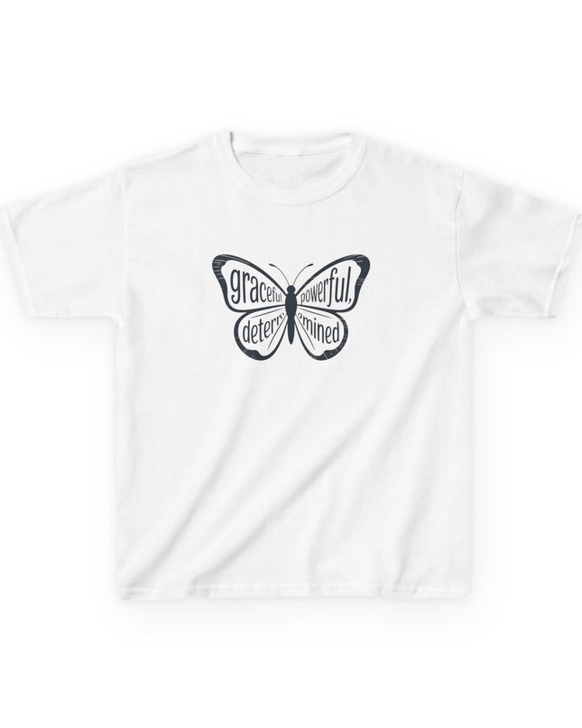 "Butterfly With Words" Kids Heavy Cotton Tee