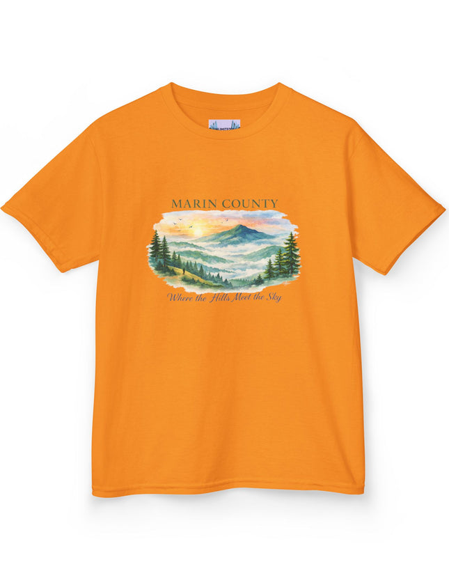 "Marin County, Where the Hills Meet the Sky" Kids Heavy Cotton Tee