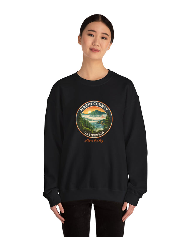 "Marin County, Above the Fog" Unisex Heavy Blend Crewneck Sweatshirt
