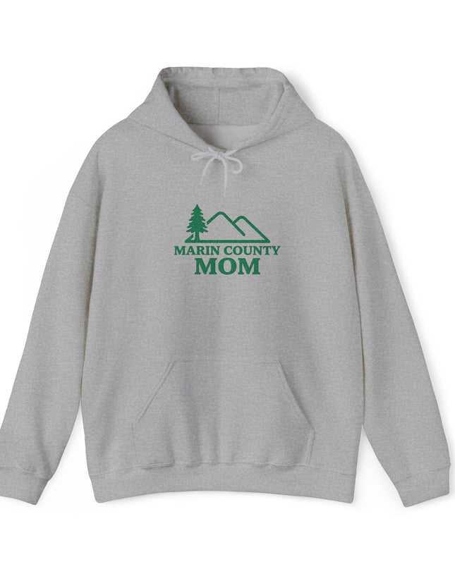 "Marin County Mom" Embroidered Unisex Heavy Blend Hooded Sweatshirt
