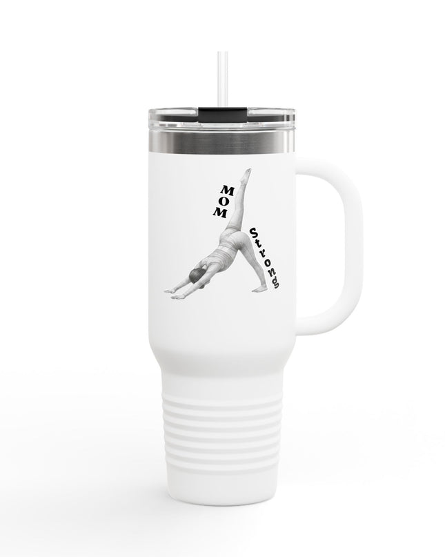 "Mom Strong Pilates" Insulated Travel Mug, 40oz