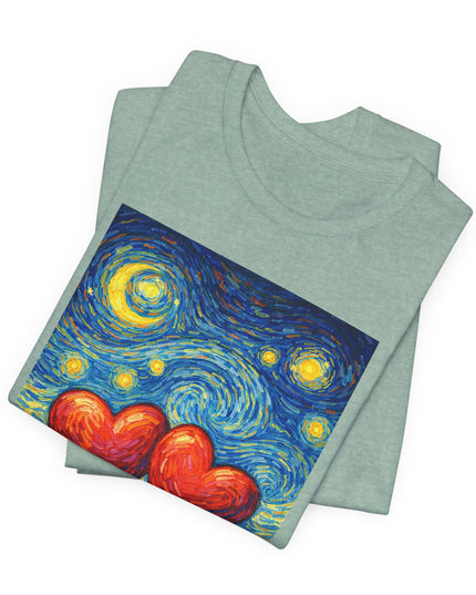 "Valentine's Day, New Adventures - Vincent Van Gogh Style" Unisex Jersey Short Sleeve Tee