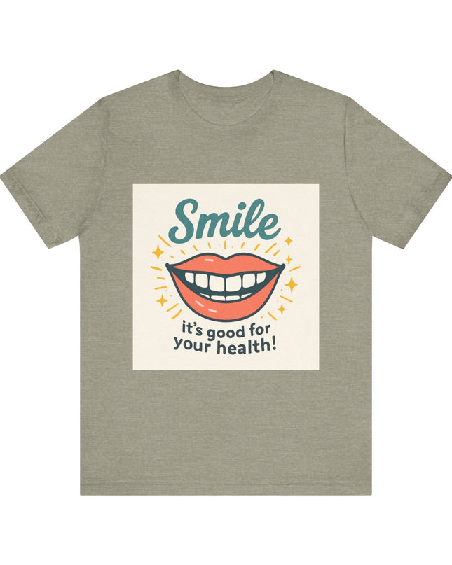 "Smile – it's good for your health!" Unisex Short Sleeve Tee