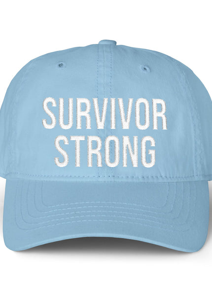 "Survivor Strong" Women's Pigment-Dyed Cap with Fashion Undervisor (Embroidery)