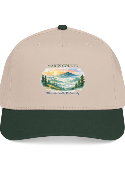 "Marin County, Where the Hills Meet the Sky" Mid Profile Baseball Cap