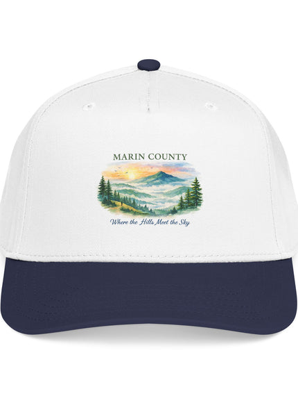 "Marin County, Where the Hills Meet the Sky" Mid Profile Baseball Cap