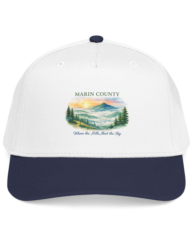"Marin County, Where the Hills Meet the Sky" Mid Profile Baseball Cap
