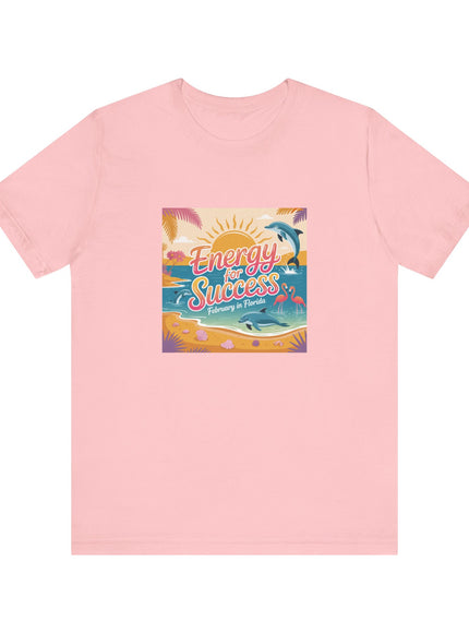 "February in Florida, Energy for Success (smaller design)" Unisex Jersey Short Sleeve Tee