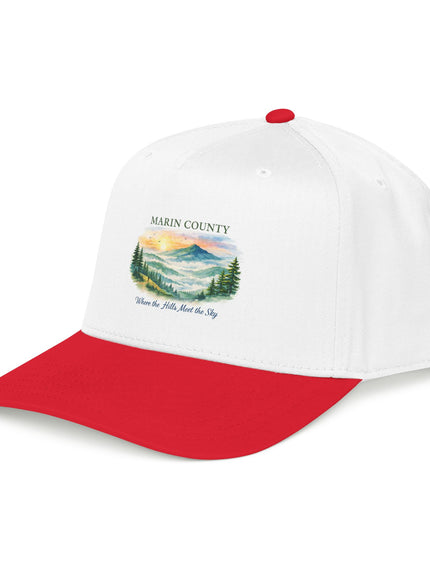 "Marin County, Where the Hills Meet the Sky" Mid Profile Baseball Cap