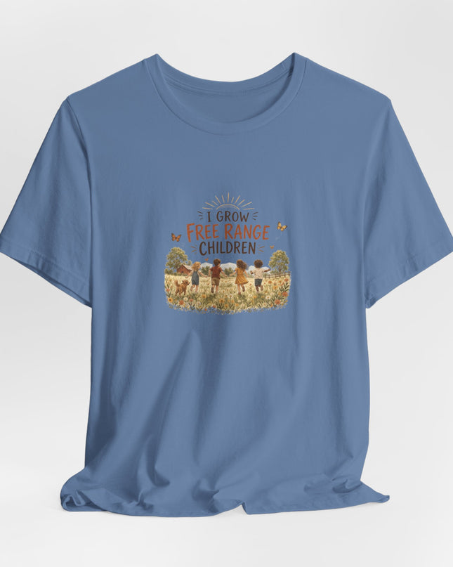 "I Grow Free Range Children" Unisex Jersey Cotton Tee