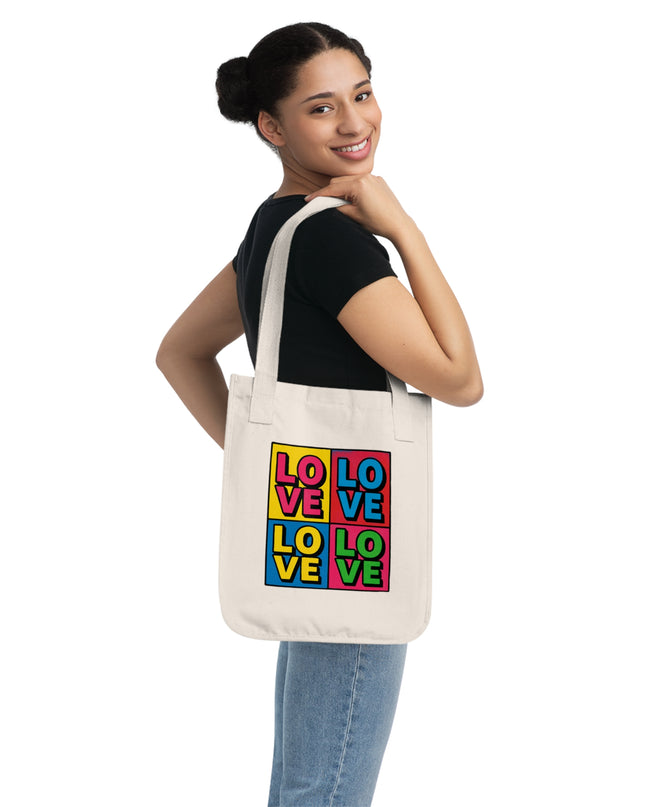 "Love – Andy Warhol Style" Organic Canvas Tote Bag