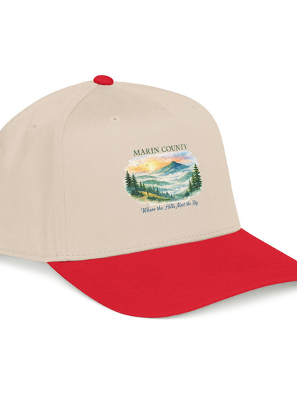 "Marin County, Where the Hills Meet the Sky" Mid Profile Baseball Cap