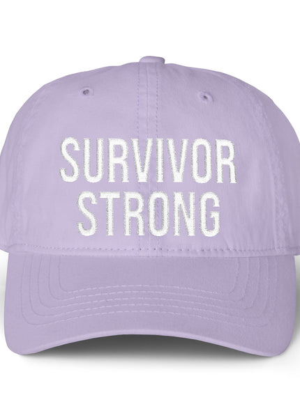 "Survivor Strong" Women's Pigment-Dyed Cap with Fashion Undervisor (Embroidery)