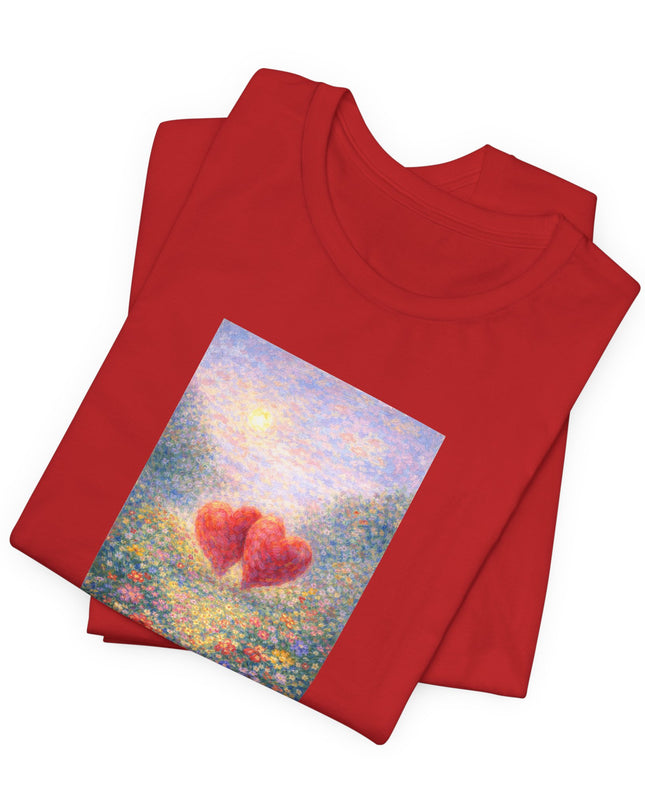"Valentine's Day - Monet Style" Unisex Jersey Short Sleeve Tee