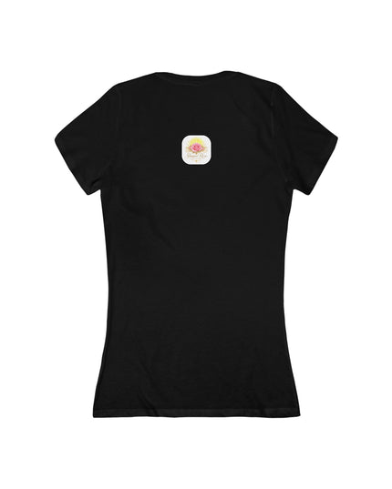"My Father Says I am Royalty" Women's Jersey Short Sleeve Deep V-Neck Tee