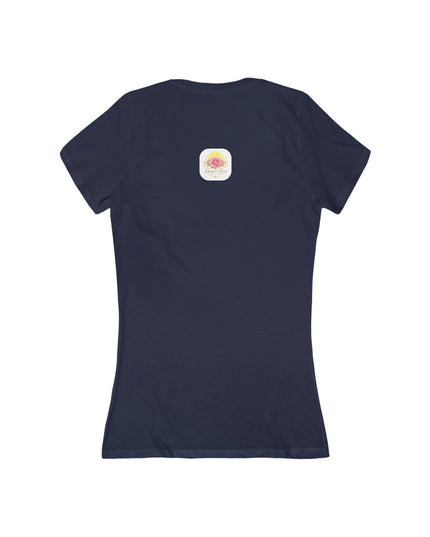 "My Father Says I am Royalty" Women's Jersey Short Sleeve Deep V-Neck Tee